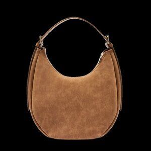 Una Faux Suede Crescent Bag